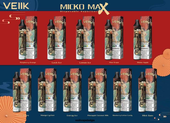 VEIIK Micko MAX wegwerpvape 1500 trekjes mango-lychee 462F42 - VEIIK Micko Q België