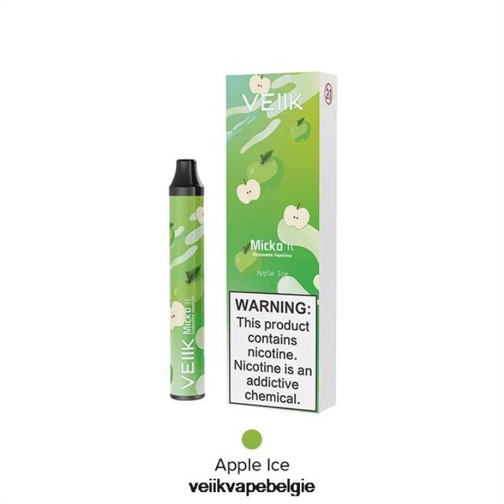 VEIIK Micko Pie wegwerpvape 600 trekjes appel ijs 462F19 - VEIIK Vape Brussel